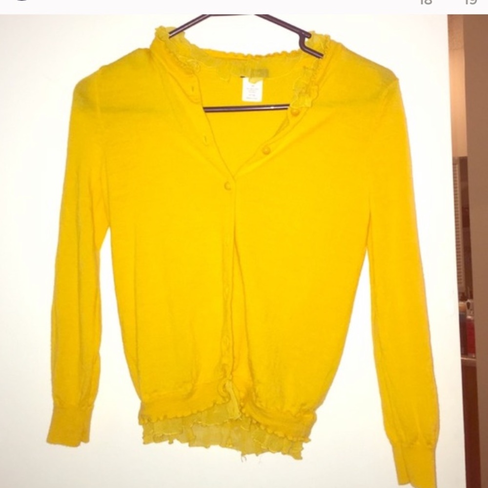Jcrew mustard cardigan